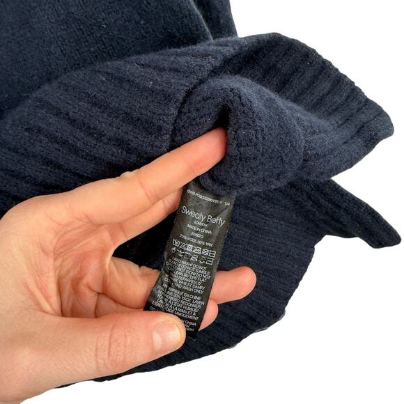 Sweaty Betty Elevate Mountain Blue Wool Yak Jumper Sweater Womens Small - Picture 6 of 7